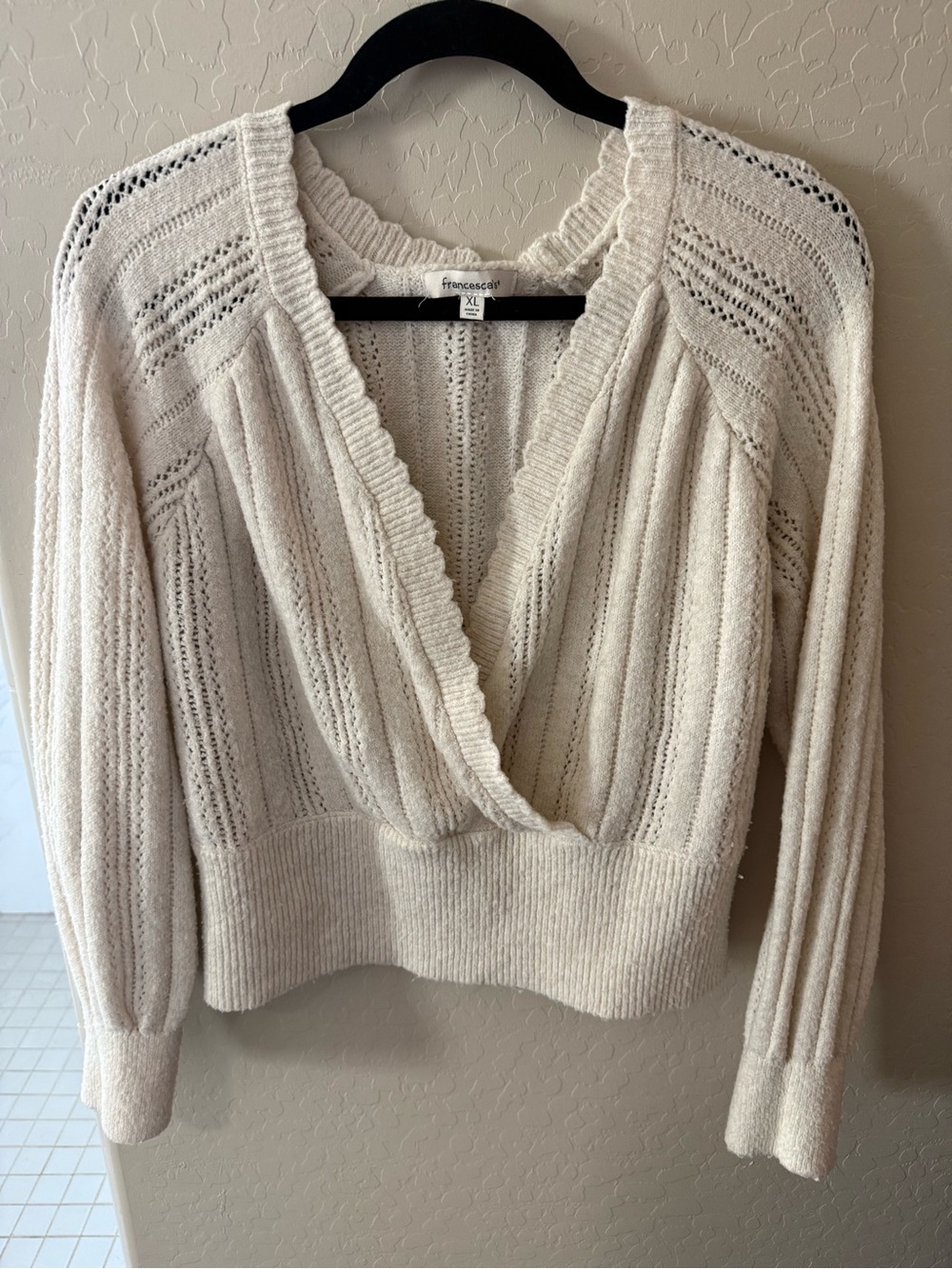 Francesca's Collections Cream sweater